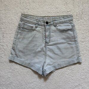 YesStyle Light Blue Denim Shorts